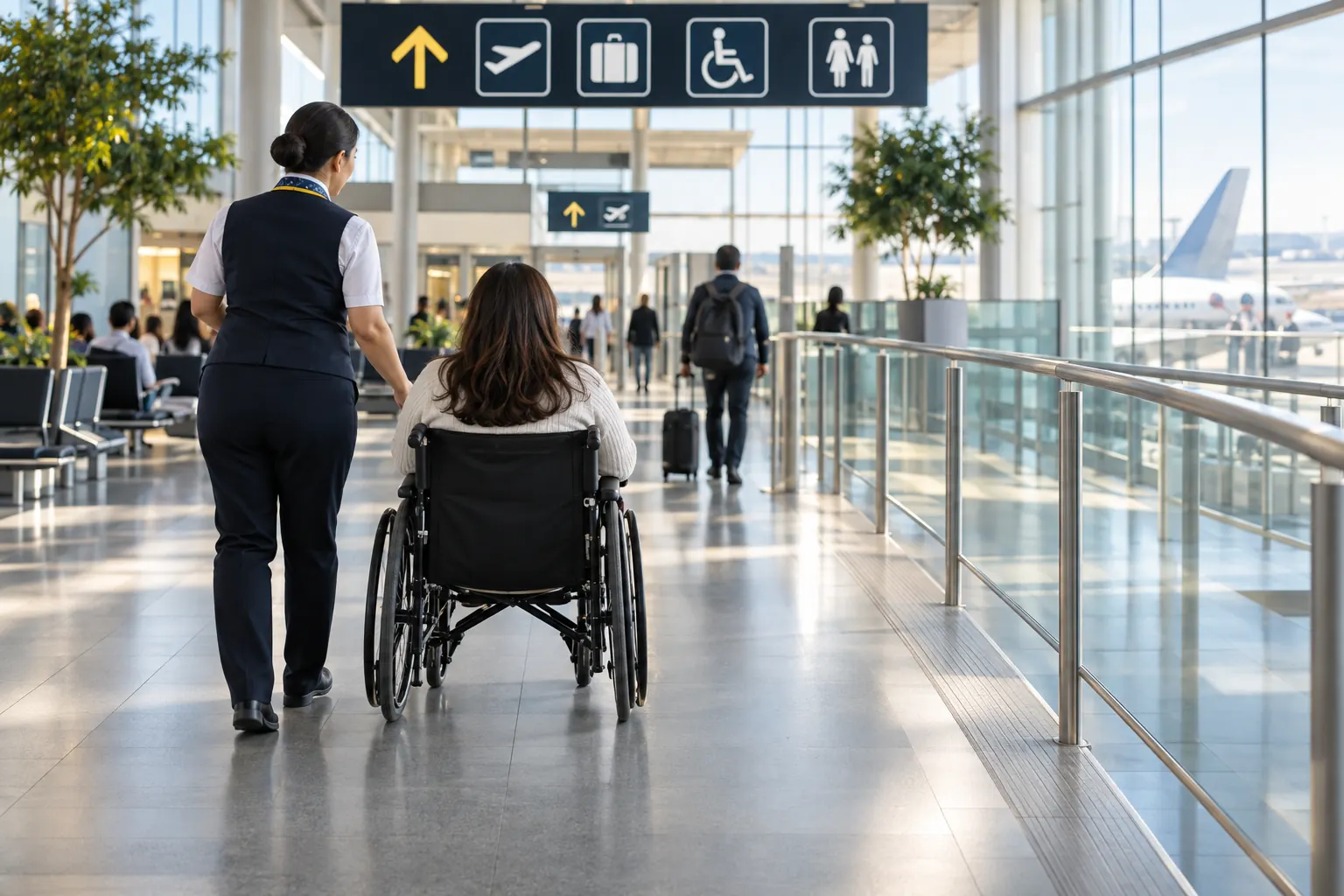 Barrierefreies Terminal und Hilfe für Reisende